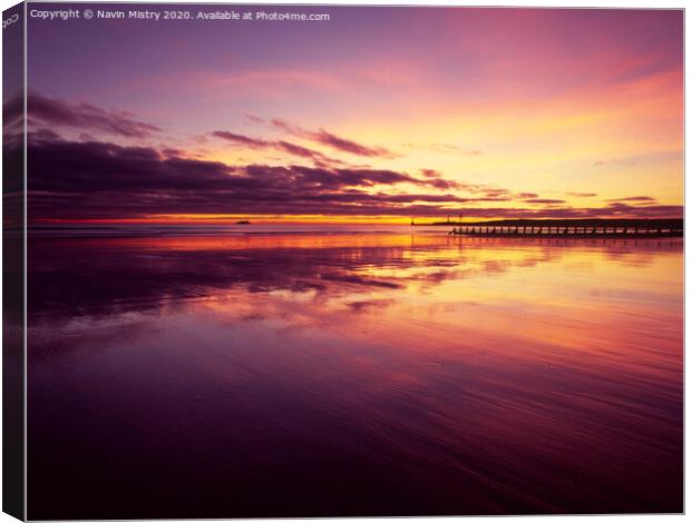 Sunrise Aberdeen Beach Canvas Print by Navin Mistry