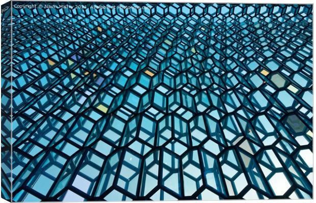 Windows of the Harpa Concert hall, Reykjavik, Iceland  Canvas Print by Navin Mistry