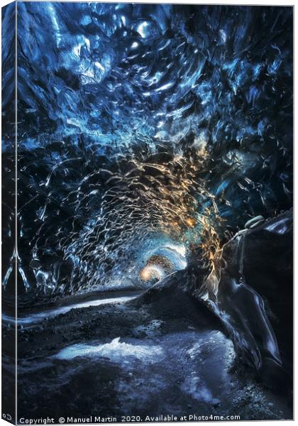 Ice Cave Addicted Canvas Print by Manuel Martin