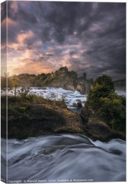 Uncommon view at the Rheinfall Canvas Print by Manuel Martin