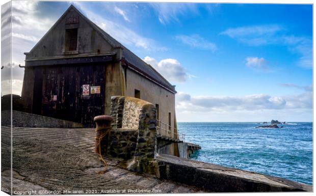 The old lifeboat station at Lizard Point in Cornwall  Canvas Print by Gordon Maclaren