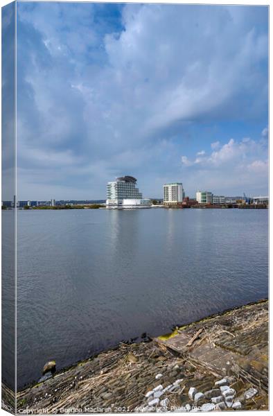 Cardiff Bay and St David's Hotel & Spa Canvas Print by Gordon Maclaren