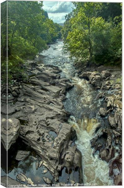 Claerwen River, Elan Valley Canvas Print by Gordon Maclaren