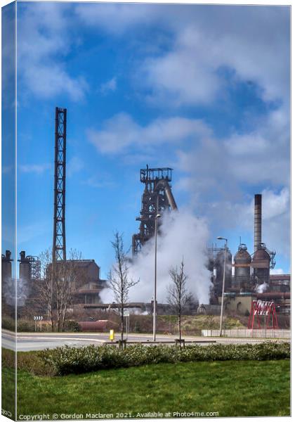 Port Talbot Steelworks, South Wales Canvas Print by Gordon Maclaren