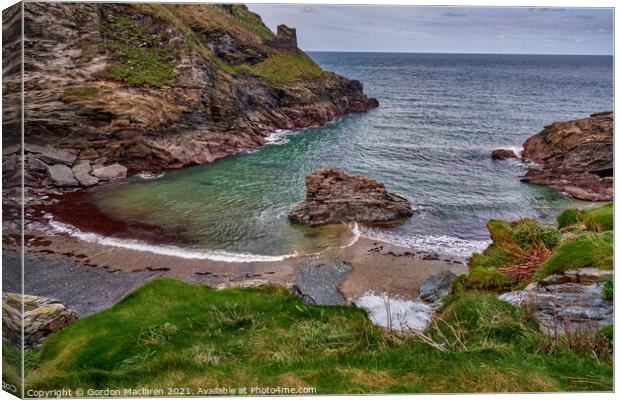 King Arthur's Tintagel Castle, Cornwall Canvas Print by Gordon Maclaren