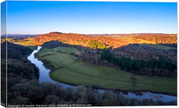 The River Wye from Symonds Yat Gloucestershire Canvas Print by Gordon Maclaren