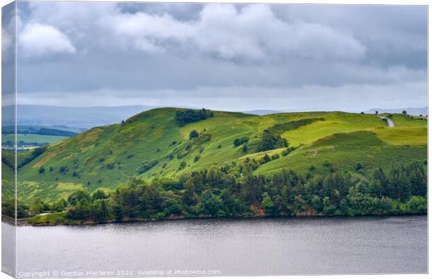 The Clywedog Reservoir near Llanidloes, Wales Canvas Print by Gordon Maclaren