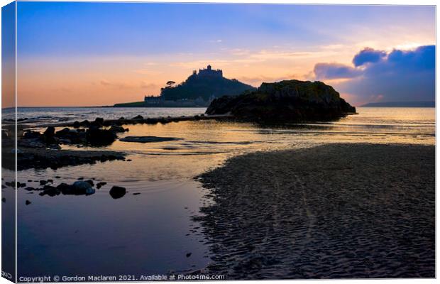 St Michaels Mount in the Blue Hour Canvas Print by Gordon Maclaren