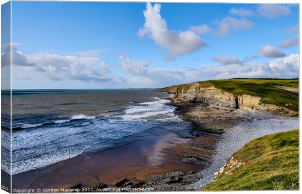 Dunraven Bay on the Glamorgan Heritage Coast, Sout Canvas Print by Gordon Maclaren