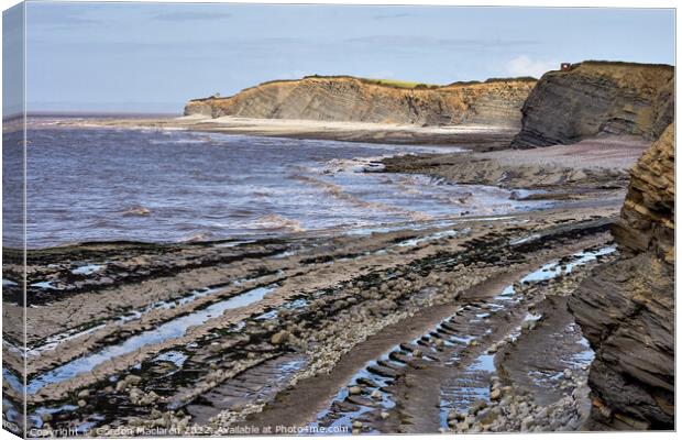 Kilve Beach Somerset England Canvas Print by Gordon Maclaren