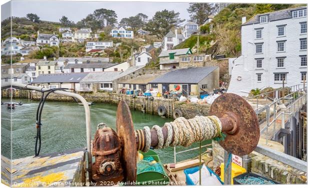 Polperro Harbour Cornwall Canvas Print by Gordon Maclaren