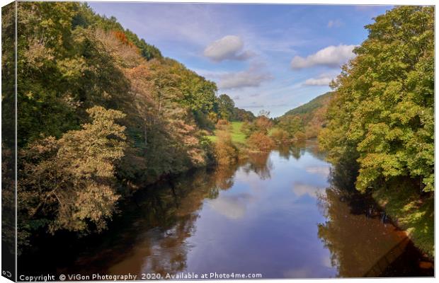 Autumn on the River Wye Canvas Print by Gordon Maclaren