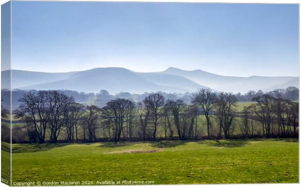 Pen y Fan, Corn Du and the Cribyn Canvas Print by Gordon Maclaren