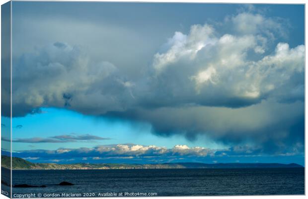 Cloud formation over Whitsand Bay, Looe, Cornwall Canvas Print by Gordon Maclaren