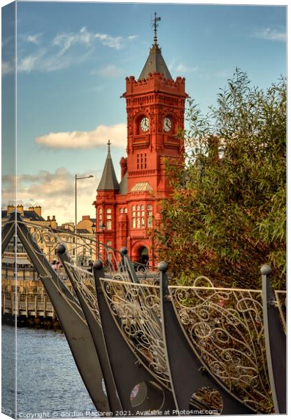 Pierhead Building Cardiff Bay Canvas Print by Gordon Maclaren