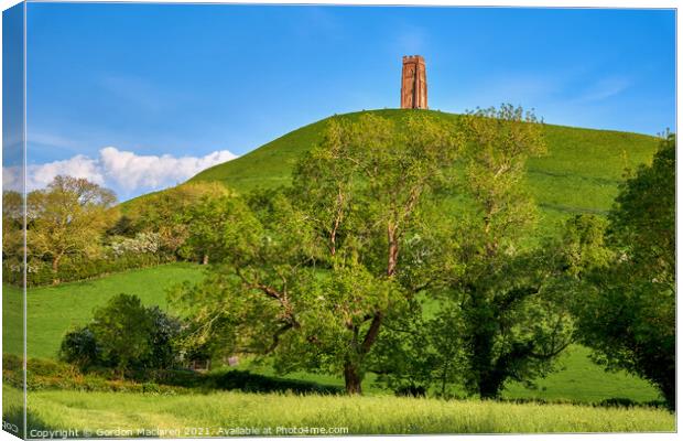 Walk up to Glastonbury Tor for the Summer Solstice Canvas Print by Gordon Maclaren