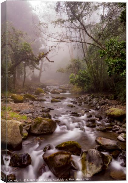 Savegre River, costa Rica Canvas Print by Marco Diaz