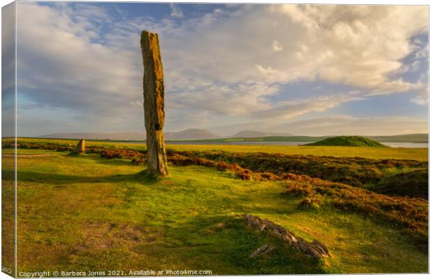 Ring of Brodgar and Hoy, Orkney Isles  Canvas Print by Barbara Jones