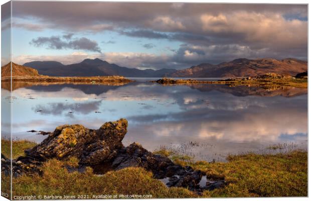 Sound of Sleat and Knoydart  Isle of Skye Scotland Canvas Print by Barbara Jones