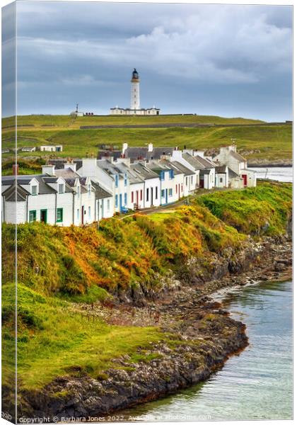 Portnahaven, Rhinns of Islay Lighthouse Scotland Canvas Print by Barbara Jones