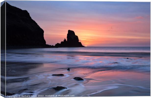 Isle of Skye, Talisker Sunset,  Scotland. Canvas Print by Barbara Jones