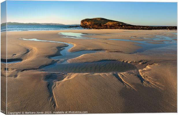 Oldshoremore Beach Sand and Sun NC500 Scotland. Canvas Print by Barbara Jones