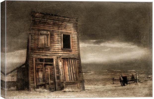 The Haunting Beauty of Bodie Ghost Town Canvas Print by Barbara Jones