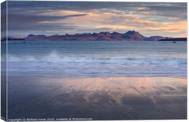 Mellon Udrigle Sunrise Wester Ross Scotland Canvas Print by Barbara Jones