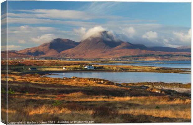 Beinn na Caillich Red Cuillin  Skye Scotland Canvas Print by Barbara Jones