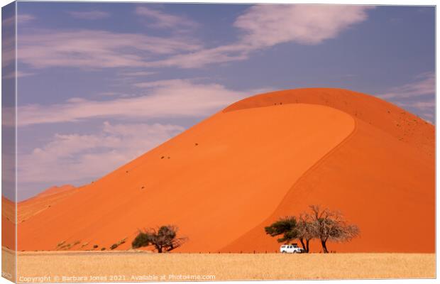 Dune 45 Sossusvlei Namib Desert Namibia Africa Canvas Print by Barbara Jones