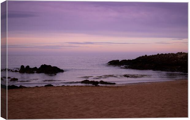 Coldingham Bay Sunset Canvas Print by Emma Dickson