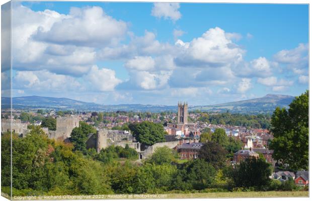 Ludlow Castle and Church  Canvas Print by Richard O'Donoghue