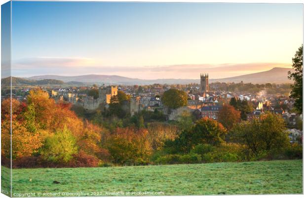 Ludlow Sunrise Canvas Print by Richard O'Donoghue