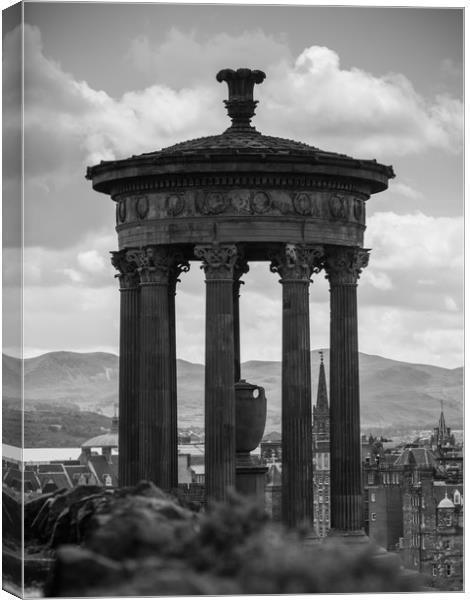 The Dugald Stewart monument Canvas Print by Steven Lennie