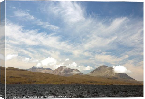 The Red Cuillin, Skye Canvas Print by Adrian Snowball