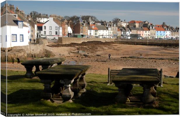 Table Tombs in Anstruther Easter Church Canvas Print by Adrian Snowball