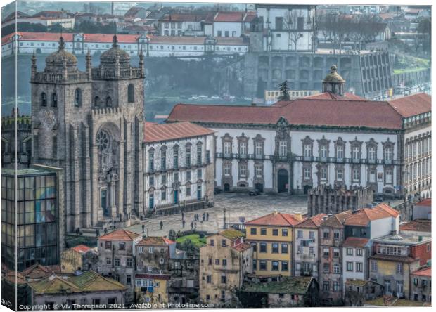 Porto Se Cathedral Canvas Print by Viv Thompson
