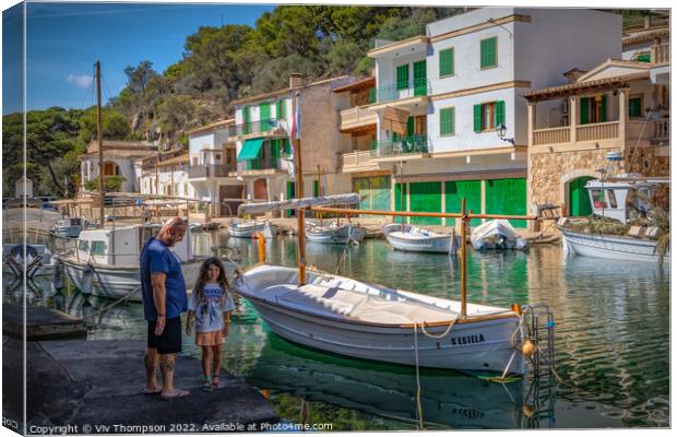 Discovering Magic in Cala Figuera Canvas Print by Viv Thompson
