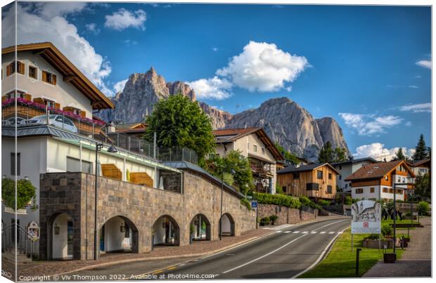 Life under The Dolomites Canvas Print by Viv Thompson