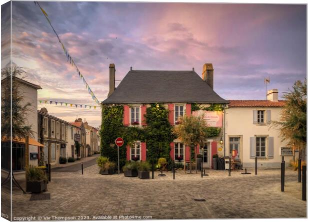 Noirmoutier by Night Canvas Print by Viv Thompson