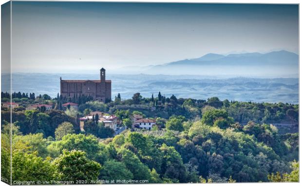 The View from Cortona Canvas Print by Viv Thompson