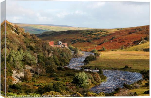 The river Tees in the Pennines. Canvas Print by Paul Clifton