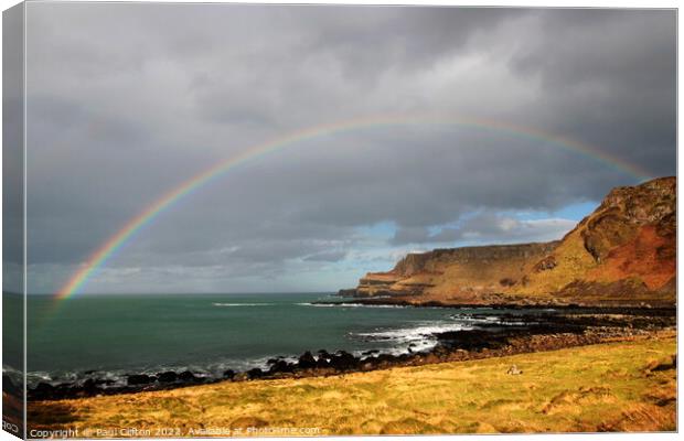 The Antrim coast at the giant's causeway. Canvas Print by Paul Clifton