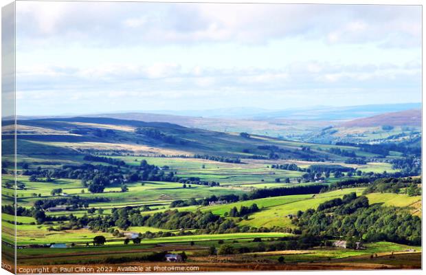 The Cumbrian fells and Hills Canvas Print by Paul Clifton