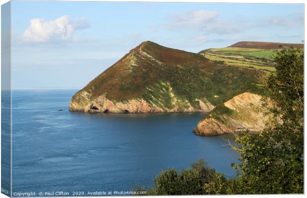 Combe Martin bay Canvas Print by Paul Clifton