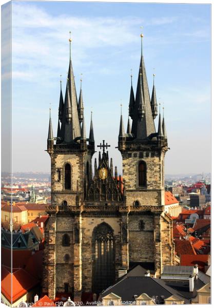 Church of Our lady before Tyn in Prague Canvas Print by Paul Clifton