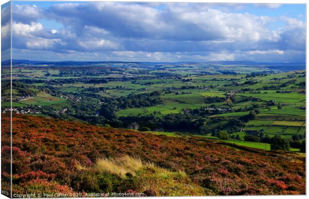 Calder valley  Canvas Print by Paul Clifton
