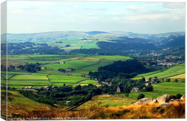 The beautiful countryside of West Yorkshire. Canvas Print by Paul Clifton