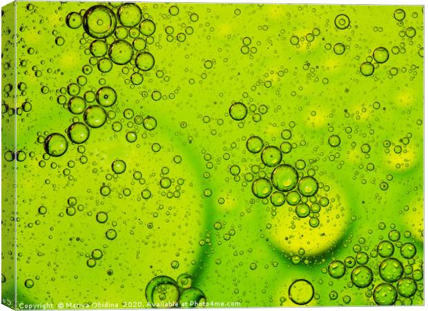 Green Abstract background. Canvas Print by Mariya Obidina