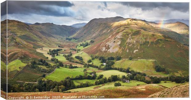 Valley View Canvas Print by Si Betteridge